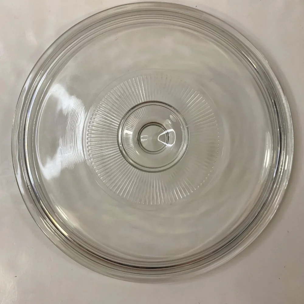 Corning Ware French White 2.5 L Round Casserole Dish Glass Lid Vintage